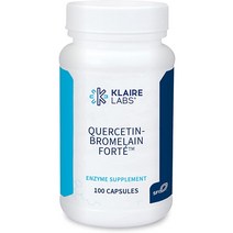 Klaire Labs 케르세틴-브로멜라인 포르테 - 췌장 단백질 분해 브로멜라인 파파인 효소 바이오플라보노이드 함유 계절 면역 지원 효소 (100 캡슐