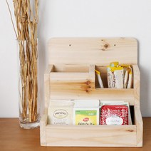 제미나 원목 커피 트레이 정리함 티백 정리함 탕비실, 1개