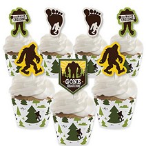 Big Dot of Happiness Sasquatch Crossing - Cupcake Decoration - Bigfoot Party or Birthday Party Cupca, 1