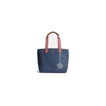 코치 COACH 라지 토트 인 데님 및 바체타 가죽 라이트 워시 멀티 C8292 가방 크로스백