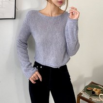 [아이슈즈] 보트라운드넥 미니숏 사슬뜨기니트티 1106281