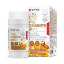 활력 비타민B 플러스 60정 비타민B1 비타민B2 비타민B6 비타민B12엽산 판토텐산 나이아신 비오틴 8종 복합기능성 함유, 1병