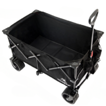 Mounthiker 아웃도어 접이식 캠핑 웨건 폴딩 이동식 카트 수레, 블랙