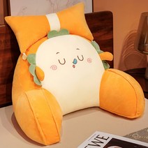 등받이쿠션 침대 머리맡 소프트백 라지 소파 침대 숙소 베개 허리 보호대 겨울 사무실 작업실 영화 컴퓨터책상 꿀잠, D.메론빵(졸음버전)
