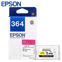 엡손 EPSON 정품잉크 T364 Expression Home XP245   항균물티슈, 1개, 정품_T364370 빨강