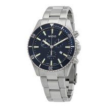 미도 Ocean Star 크로노그래프 쿼츠 블루 다이얼 남성용 시계