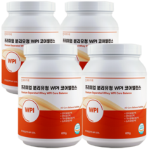 자주가게 분리 유청 단백질 WPI 락토프리 식약청 해썹 인증 대용량 600g, 4개