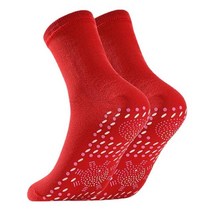울양말 스마트 메리노 등산 수면 발열 1-6pair 새로운 남여 가열 양말 겨울 자체 난방 양말 안티 피로 야외 따뜻한 두꺼운 낚시 캠핑 하이킹 스키, 2쌍, 빨간색
