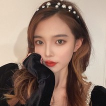 홀리지 채노이 진주 머리띠 헤어밴드