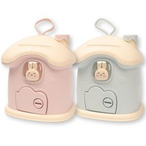 언커먼 해피래빗 토끼 저금통 열쇠포함 2개, 블루,핑크, 1세트