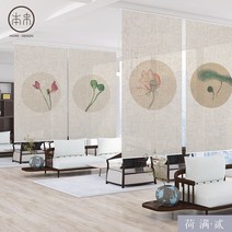 린넨 모시 삼베 커튼 바란스 가림막 발 천 한옥 카페 스타일 리모델링 펜션 스테이 호텔