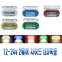 차량용 면발광 노면 차폭등 12~24V 겸용 LED 시그널램프 후미등 브레이크등 사이드램프 화물차 윙바디 탑차, 노면차폭등(화이트)