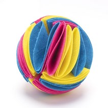 간식 로봇 자동 MEOWS Dog Sniffing Ball Puzzle Toys IQ 느린 디스펜스 피더 증가 Foldable Nose Sniff 애완 동물 훈련, 20cm, 08 H