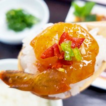 산지 통영 제철 해산물 소라회 비단가리비 장어 새조개 당일작업, 1box, 순살양념새우장300g