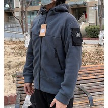 키타니카 육군 팬 밀리터리 플리스 가디건 후드 스웨터 폴라텍 정적 프리