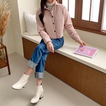 oshu / 여성 겨울 러블리 페미닌 무드 크롭 걸크러시 남방
