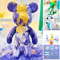 푸어링아트 DIY 세트 플루이드아트 푸어링베어, 23cm, N09