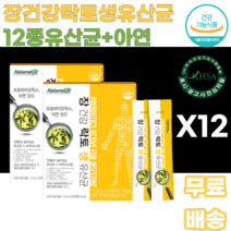 장건강 락토생유산균12종유산균 아연 딸기맛 1억CFU 프로바이오틱스 1일1포 비피더스균 남녀노소 누구나 여성 여자 여대생 여고생 허리라인 S라인 유해균억제 어린이 어린아이 우리아이, 24개, 45g