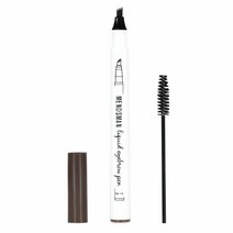 N-B (2 피스/세트) 타투 아이브로우 펜 네 가지 팁 오래 지속되는 방수 브로우 젤 및 틴트 다이 크림 눈 메이크업용 자연스러운 눈썹을 만들고 하루 종일 유지(다크 그레, Chestnut