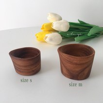 홈카페 우드 에스프레소 샷잔 소스볼 시럽잔 우유컵 빈티지, S+M 세트