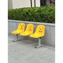 웨이딩 버스 정류장 의자 병원 약국 긴의자 대기, 2인용 이모티콘