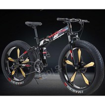 광폭자전거 오프로드 팻바이크 산악 MTB 펫바이크 입문용 성인, 7 속도, 26인치, M
