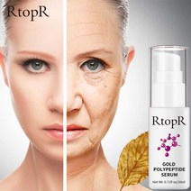 세럼RtopR 골드 폴리 펩티드 세럼 안티 에이징 페이드 링클 히알루 론산 복원 피부 탄력 화이트닝 페이스, 한개옵션0