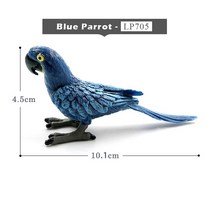 터키 새 닭 농장 Pvc 동물 모델 입상 홈 장식 미니어처 요정 정원 액세서리 모던, 30 Blue Parrot