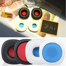 와이키몰 소니 NWZ-WH303 NWZ-WH505 패드 1쌍 고급 가죽 헤드폰 헤드셋 교체 이어 쿠션 패드, 블랙