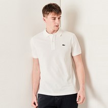 라코스테 슬림핏 카라 반팔티셔츠_화이트