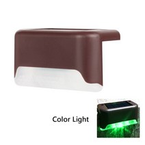 태양 갑판 조명 야외 단계 빛 방수 난간 계단 울타리 마당 오 통로 정원, 06 Brown shell Color_01 1PC