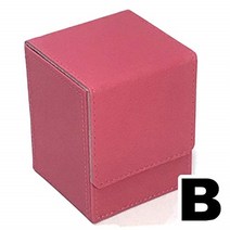 Cicogna 트레이딩 카드 덱 케이스 가죽 100장 카드 수납 세로 슬롯 TYPE B, 유형 B: 핑크