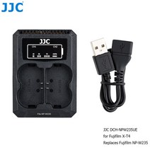 JJC BC-W235 후지 필름 용 듀얼 배터리 충전기 GFX 50S II XT5 호환, USB Interface, 01 NPW235UE_01 USB Interface