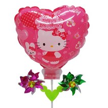캐릭터바람개비풍선(헬로키티하트생일), 상세페이지 참조, 상세페이지 참조