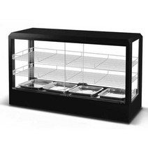 온장고 온열대 족발 쇼케이스 대형 음식 푸드 핫바, 1.2m 2단 블랙