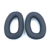 1 쌍의 가죽 헤드폰 이어 패드 교체 Sennheiser GSP300 GSP 301 302 303, 검은색