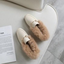 패딩방한화 모카신 캐주얼 로퍼 따뜻한 편안한 겨울 발목 신발 여성 로퍼 여성 플랫 유지
