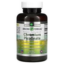 와와마켓 Amazing Nutrition 어메이징 뉴트리션 크롬 피콜리네이트 200mcg 240정 1팩