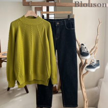 블루종 블루종 로프꼬임 나그랑 반목니트_B2211KN229D