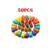 불교용품 10pc 수제 도자기 세라믹 향 버너 홀더 역류 향 버너 불교 장식 홈 아로마 테라피 선물, 17 50pcs