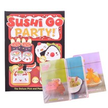 보드게임 Kawaii Sushi Go 파티 보드 게임 25 인용 일본 음식 이동 여행 가족 카드 키즈 어린이 최고의 선물, [01] sushi go