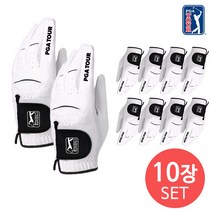 PGA TOUR 블랙 핏 남성 반양피 골프 장갑