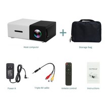 노트북 CD롬 외장 DVD 굽기 휴대용DVD플레이어 lejiada yg300 pro led 미니 프로젝터 480x272 픽셀 홈 호환 81, 협력사, 블랙 플러스 가방, EU 플러그