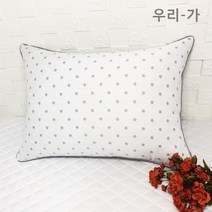 우리가 수제 모달 도트2삥 알러지케어 푹신한 아동 라텍스 메모리폼 베개커버40x60(커버만)