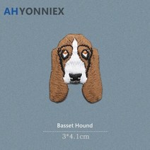 베스파가방 1pc 래브라도 도베르만 mopshond 개 수 놓은 패치 의류 철 패브릭 parch applique 가방 thirts에 대 한 귀여운 스티커, 바셋 하운드