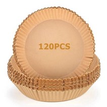 솜사탕메이커 솜사탕만들기 기계 에어 프라이어 종이 라이너 일회용 120Pcs 오일 방지 양피지 시트 스퀘어 라운드 오븐 팬 패드 바구니 보울 79 인치 박, Round