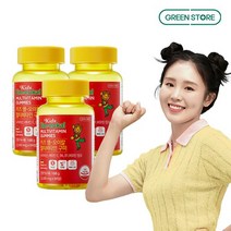 그린스토어 키즈 엠오이칼 멀티비타민 구미 21일분x3개, 없음