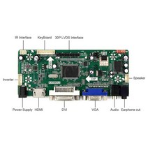 만능ad보드 모니터 영상보드 노트북패널 diy용 HDMI DVI VGA LCD LED 스크린 컨트롤러 보드 드라이버 용 15 인치 NT156WHM-N10 NT156WHM N10, 03 B156XW02 V7
