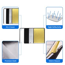 4색 패널 천 비디오 스테인레스 플래그 반사판 디퓨저 사진 액세서리 카메라, 01 45x60