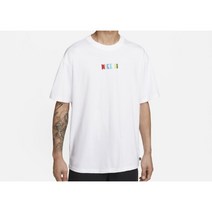 국내매장용 나이키 SB 네이처 남성 스케이트보딩 반팔 티셔츠 AS 화이트 DQ1859-100 루즈 핏